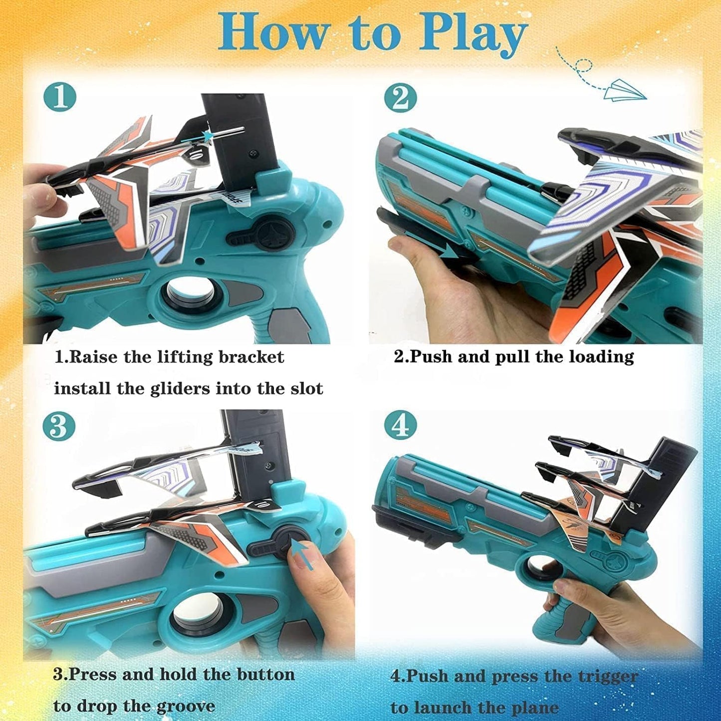 Airplane Launcher Toy with Foam Planes